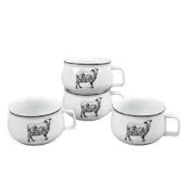 Kitchen OmniWare - 20oz Sheep Soup Mug w/Handle
