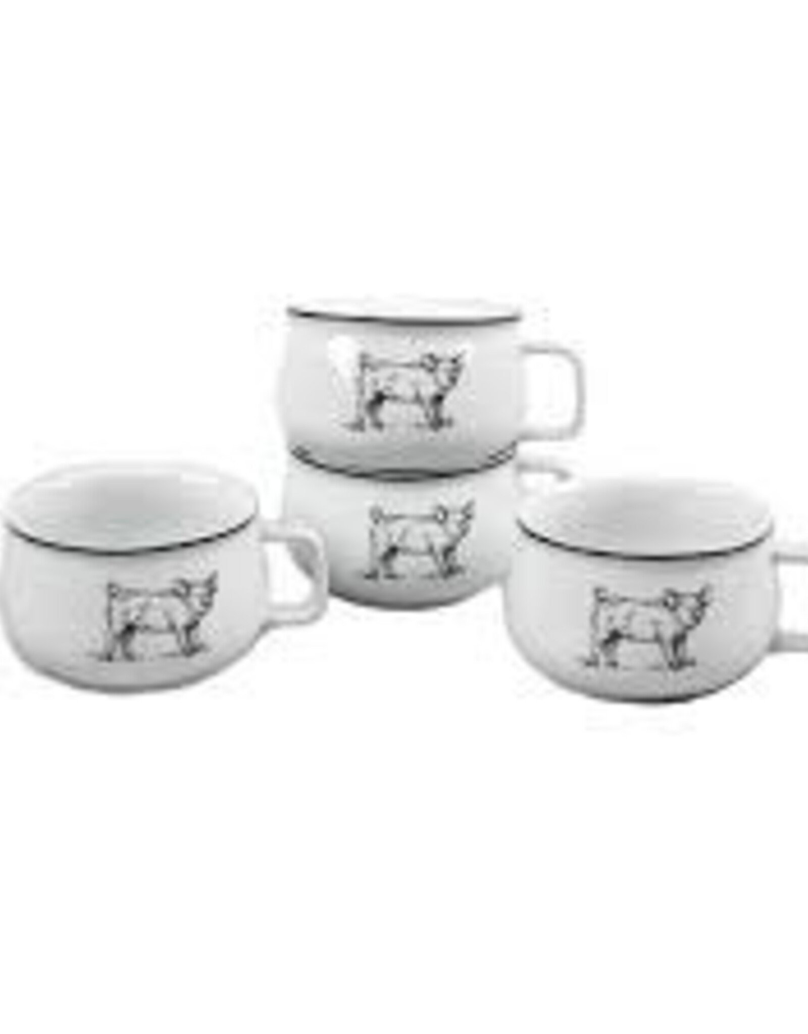 Kitchen OmniWare - 20oz Pig Soup Mug w/Handle