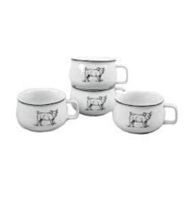 Kitchen OmniWare - 20oz Pig Soup Mug w/Handle