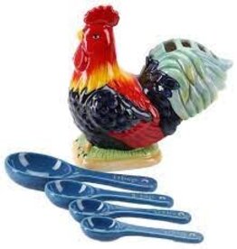 Kitchen OmniWare - Rooster Measuring Spoon Set