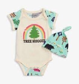 Kids Hatley - Tree Hugger Baby Bodysuit w/Hat (18-24)