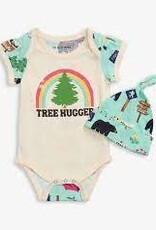 Kids Hatley - Tree Hugger Baby Bodysuit w/Hat (3-6)