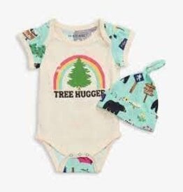 Kids Hatley - Tree Hugger Baby Bodysuit w/Hat (12-18)