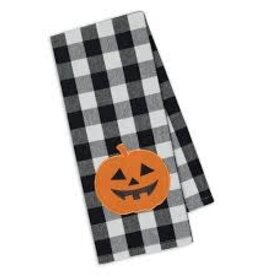 Fall Seasonal DII - Pumpkin Embellished Dish Towel