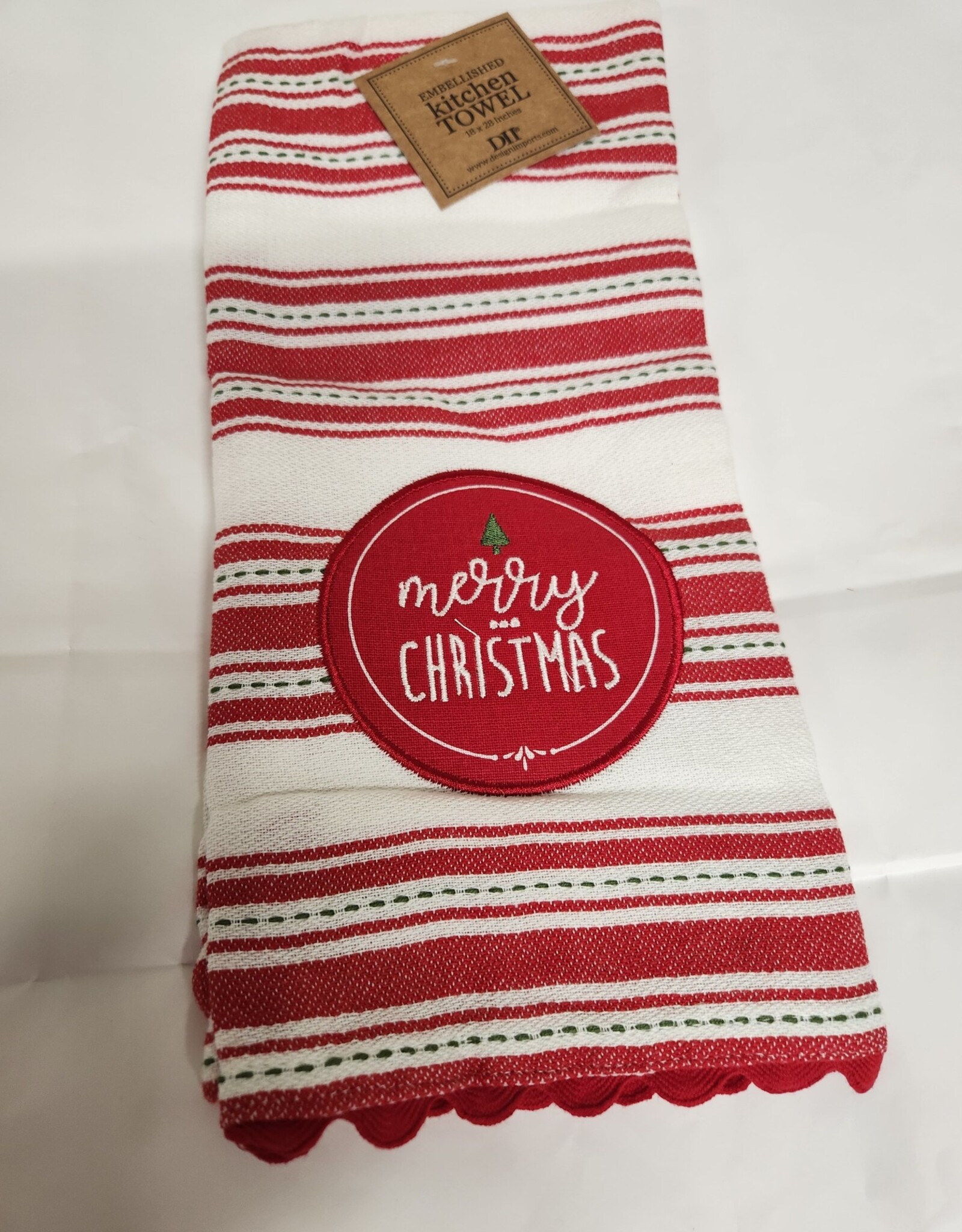 Christmas DII - Merry Christmas Embellished Dish Towel