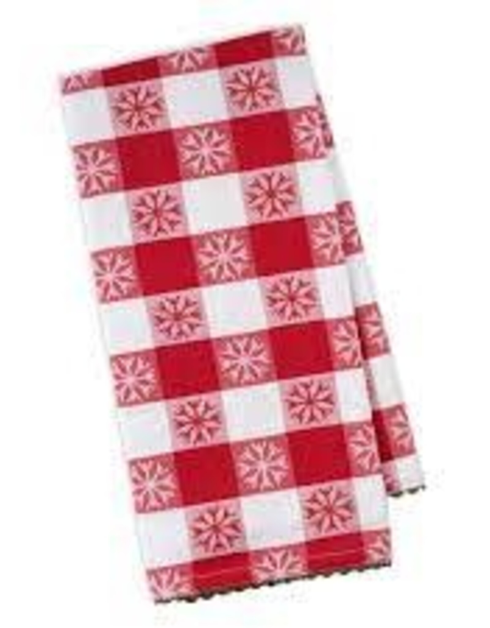 Christmas DII - Jolly Snowflake Jacquard Embellished Dish Towel