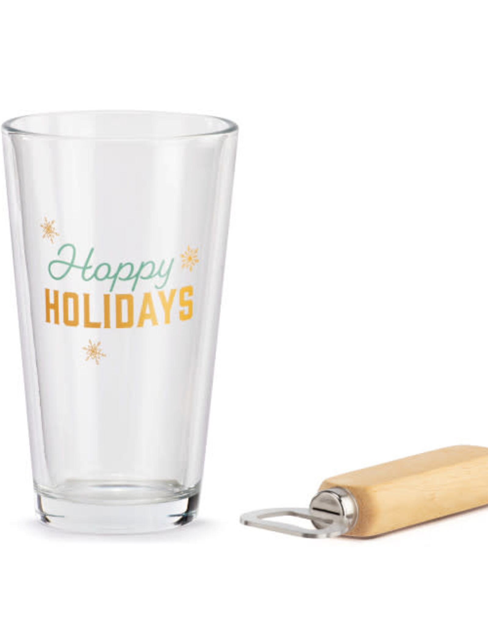 Christmas Demdaco - Hoppy Holidays Glass & Opener Set