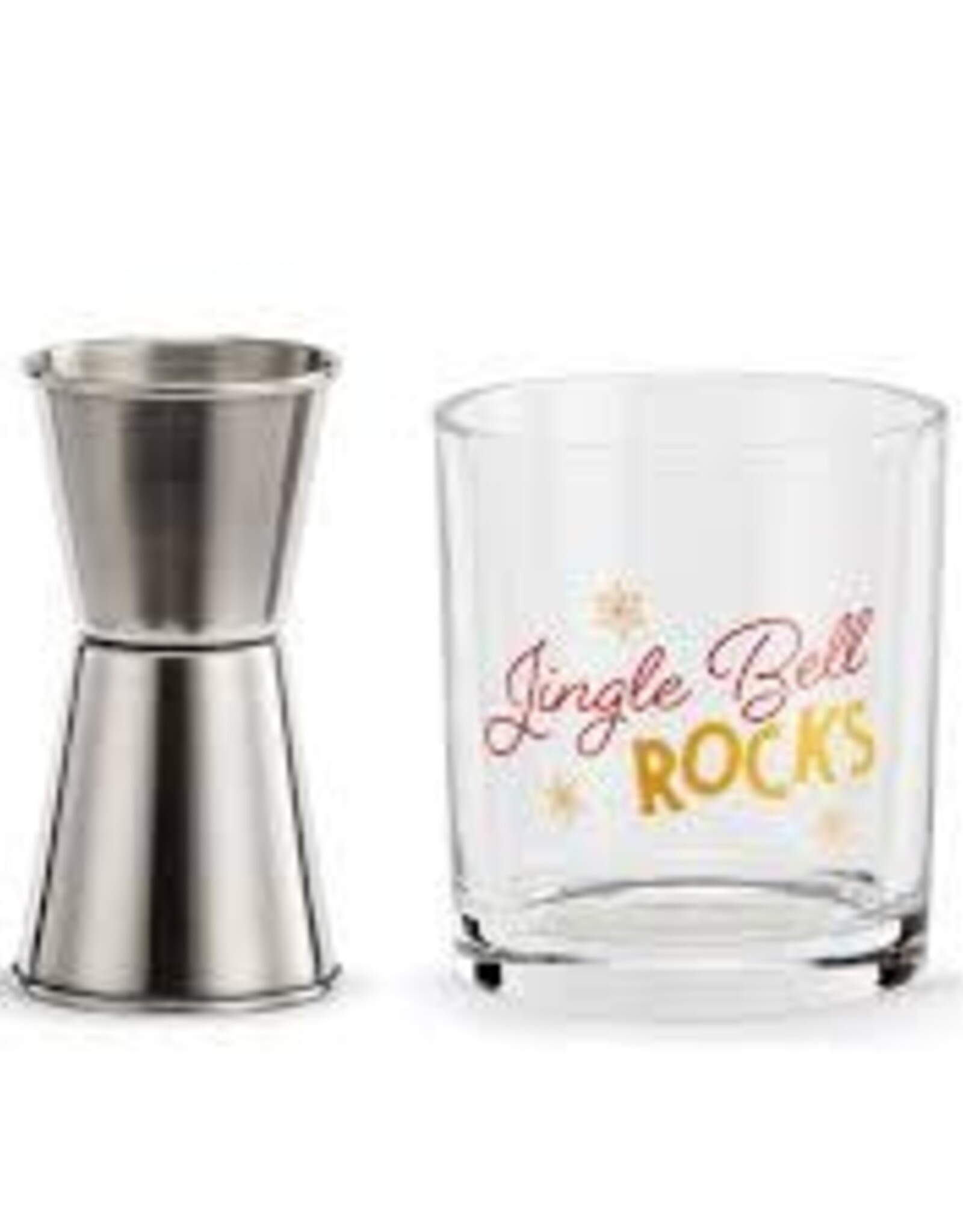 Christmas Demdaco - Jingle Bell Rocks Glass & Jigger Set