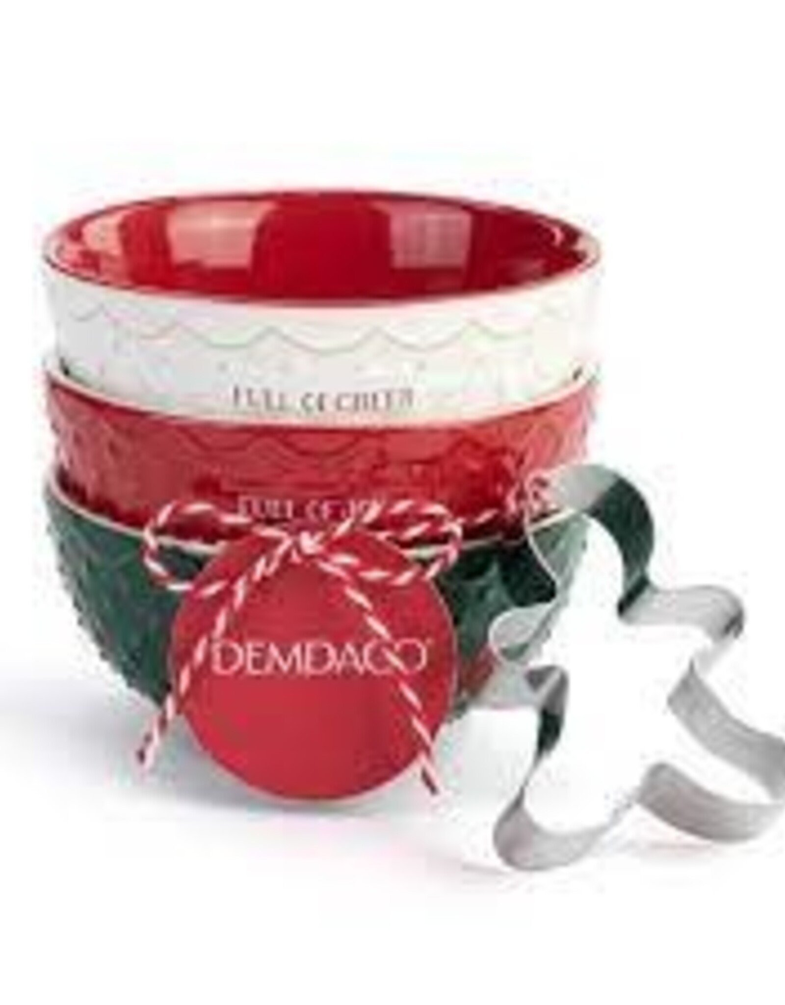 Christmas Demdaco - Ceramic Christmas Baking Bowls