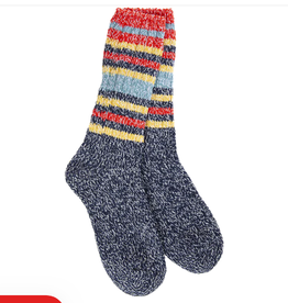 Apparel World's Softest Socks -  Indigo Stripe