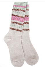 Apparel Crescent Socks -  Mushroon Stripe