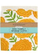 Kitchen Neighbor Goods - Dish Towel + Sponge Cloth Marigolds