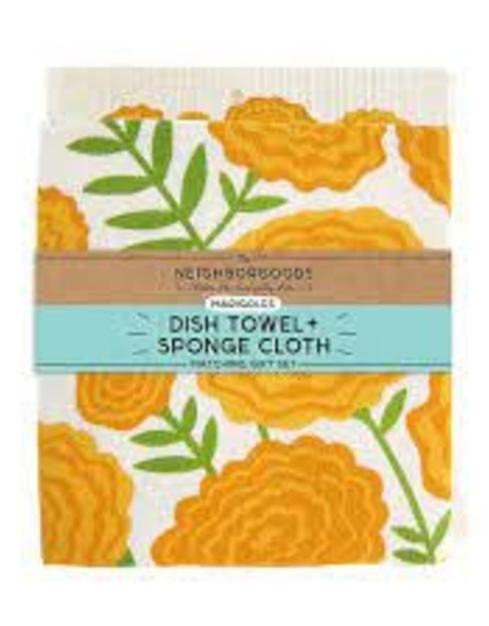 Kitchen Neighbor Goods - Dish Towel + Sponge Cloth Marigolds