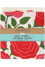 Kitchen Neighbor Goods - Dish Towel + Sponge Cloth Roses