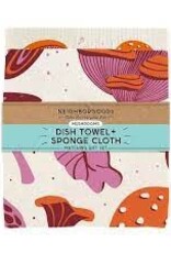 Kitchen Neighbor Goods - Dish Towel + Sponge Cloth Mushrooms