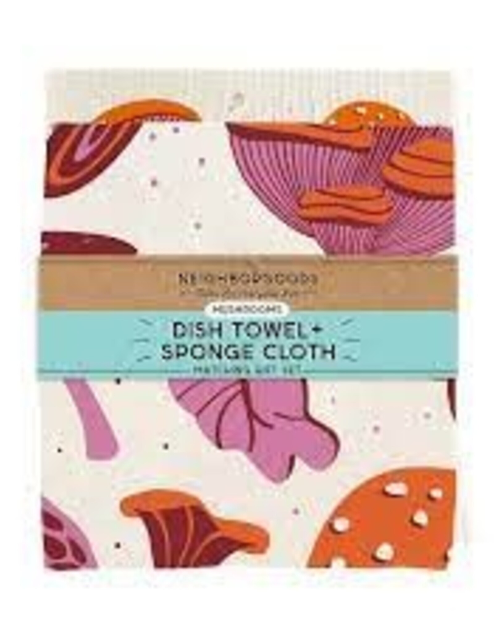 Kitchen Neighbor Goods - Dish Towel + Sponge Cloth Mushrooms