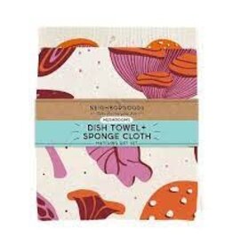 Kitchen Neighbor Goods - Dish Towel + Sponge Cloth Mushrooms