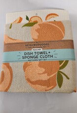 Kitchen Neighbor Goods - Dish Towel + Sponge Cloth Peaches