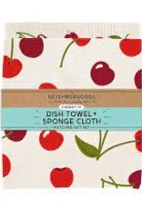 Kitchen Neighbor Goods - Dish Towel + Sponge Cloth Cherry