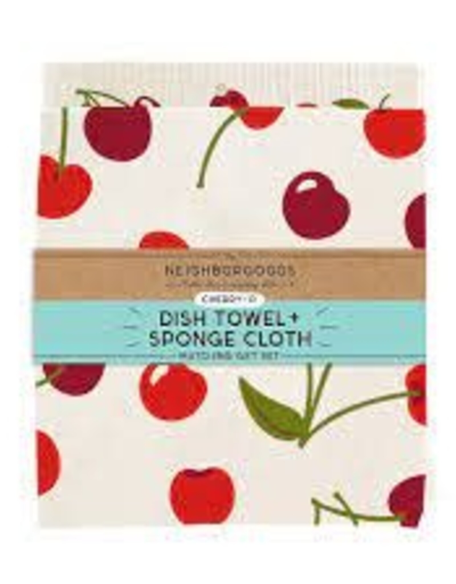 Kitchen Neighborgoods - Dish Towel + Sponge Cloth Cherry
