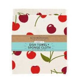 Kitchen Neighborgoods - Dish Towel + Sponge Cloth Cherry
