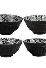 Kitchen BIA - Adagio Black Ribbed 6" Assorted