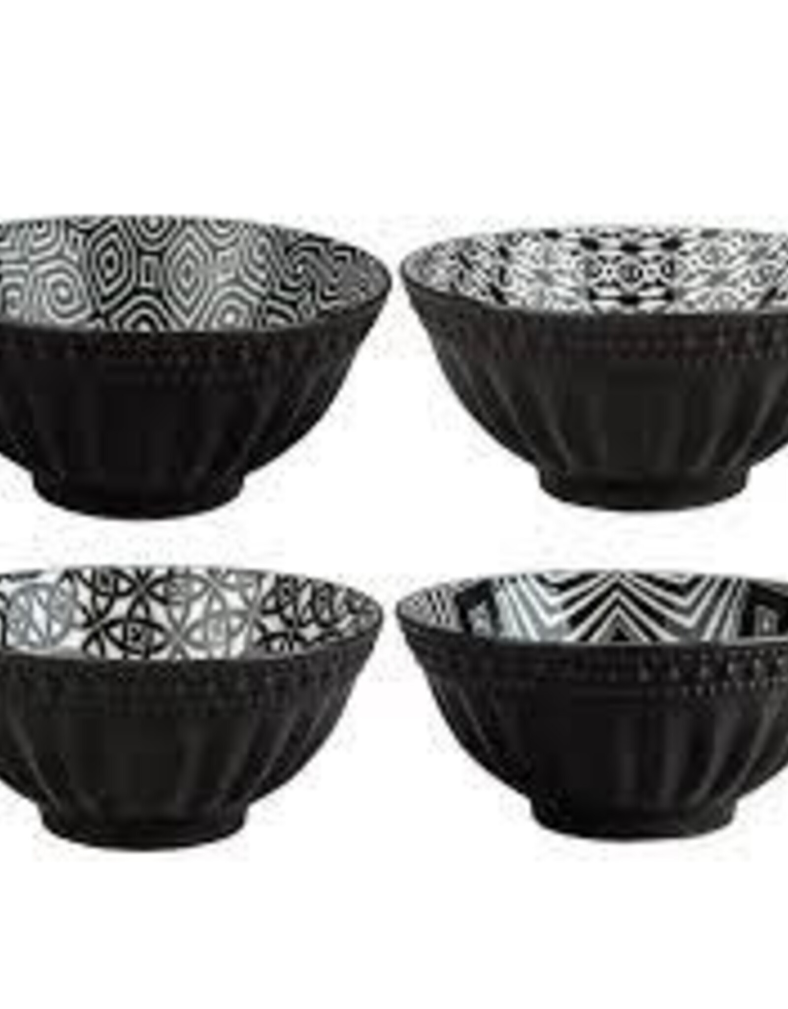 Kitchen BIA - Adagio Black Ribbed 6" Assorted