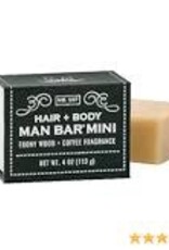 Mens Man Bar (San Francisco Soap Co) - Hair & Body Mini Bar Ebony Wood & Coffee