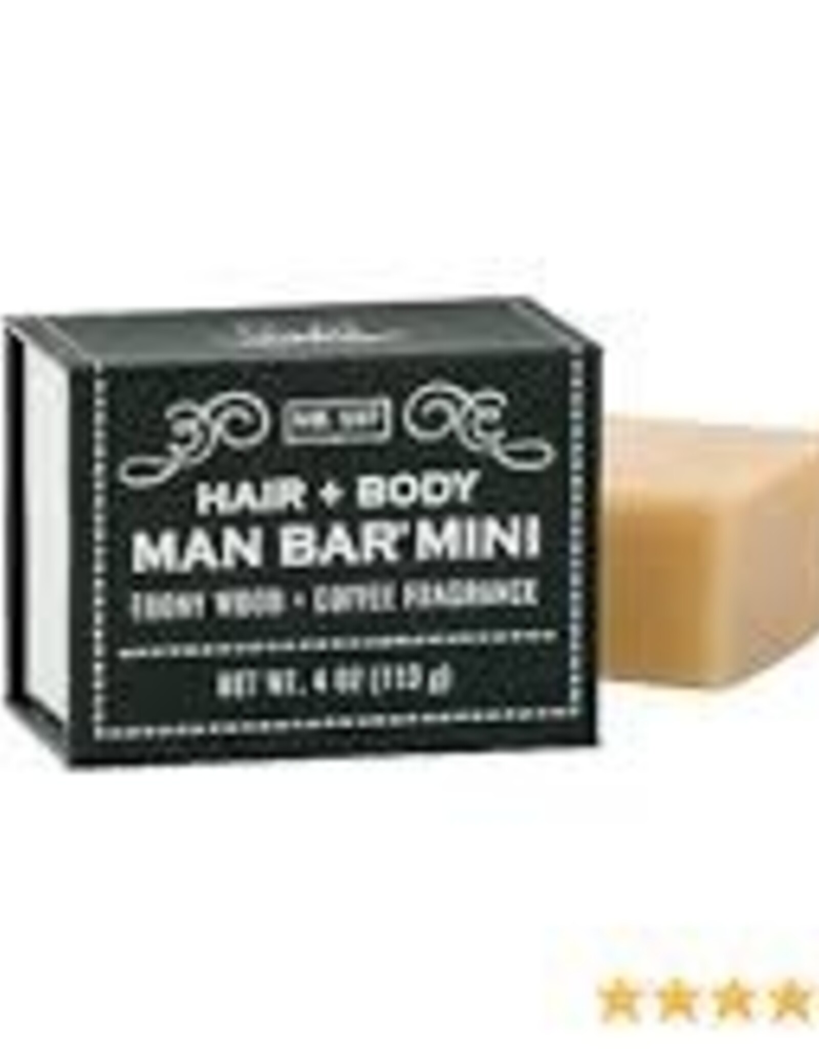 Mens Man Bar (San Francisco Soap Co) - Hair & Body Mini Bar Ebony Wood & Coffee