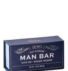 Mens Man Bar (San Francisco Soap Co) - Man Bar Silver Sage & Bergamot 10oz