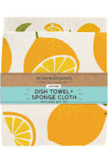 Kitchen Neighbor Goods - Dish Towel + Sponge Cloth Lemons