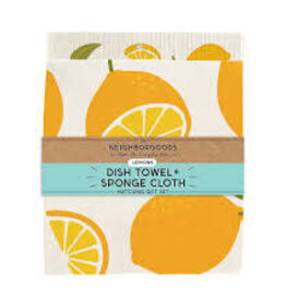 Kitchen Neighbor Goods - Dish Towel + Sponge Cloth Lemons