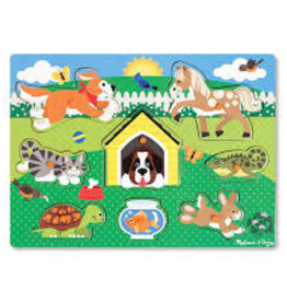 Kids Melissa & Doug - Wooden Pet Peg Puzzle