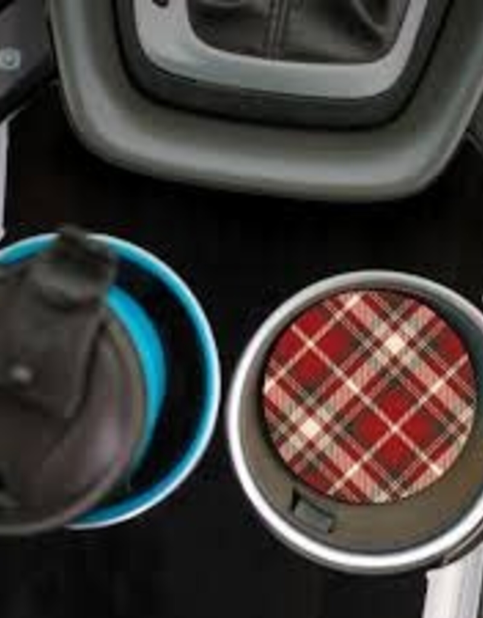 Home Goods P Graham  -  CHRISTMAS Cream Plaid Car Coaster