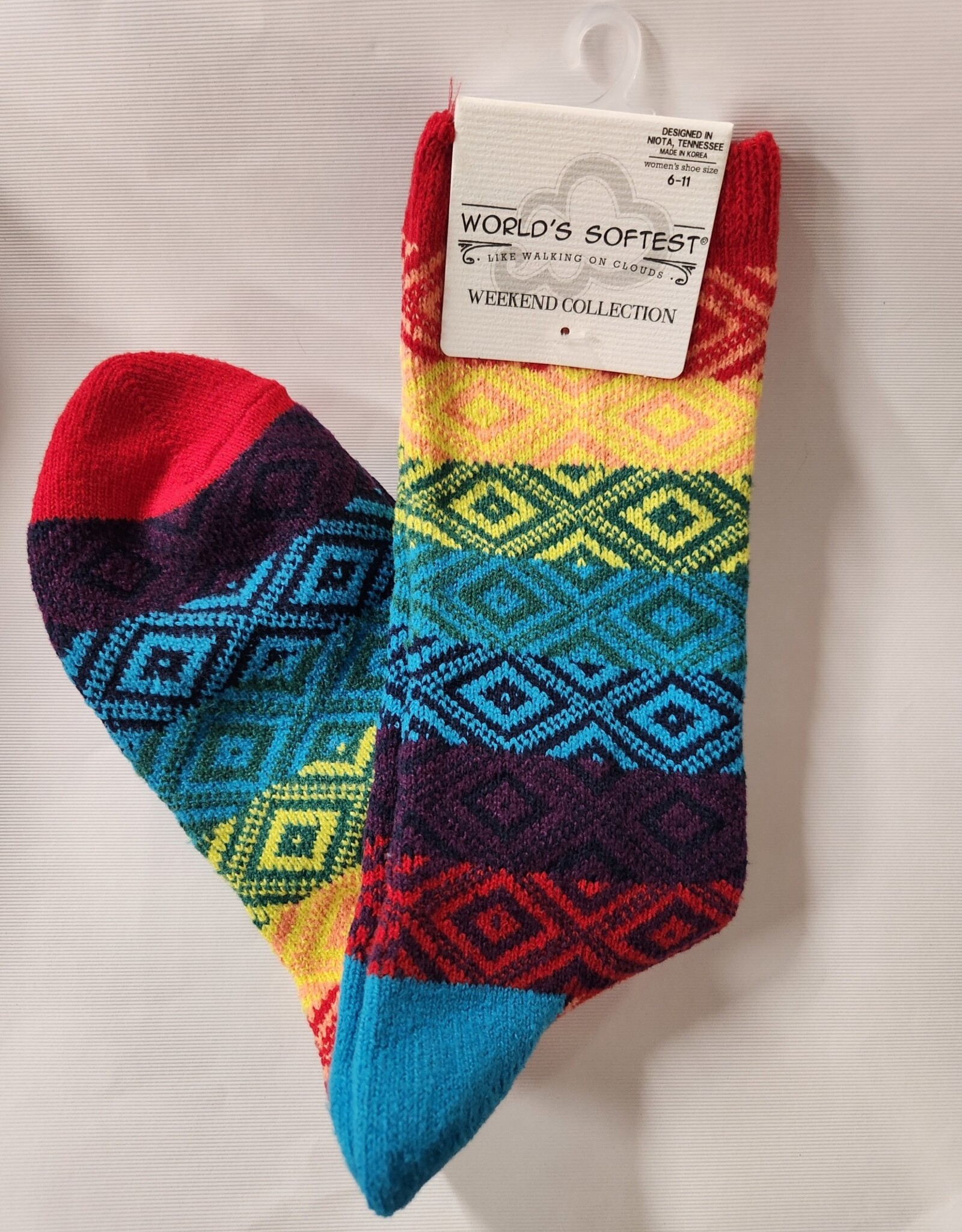 Apparel World's Softest Socks Rainbow Multi