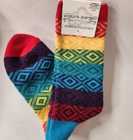 Apparel World's Softest Socks Rainbow Multi