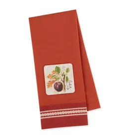 Fall DII - Plum Botanical Embellished Towel