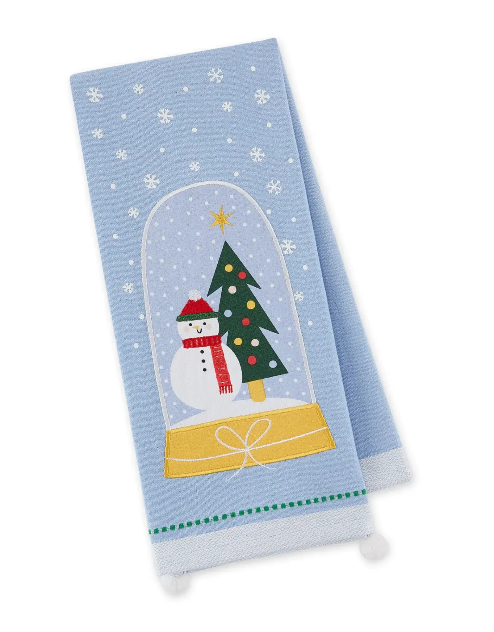 Christmas DII - Snowglobe Friend Embellished Kitchen Towel