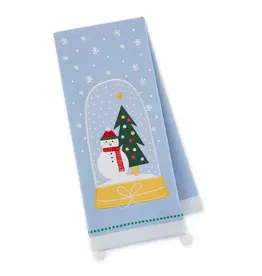 Christmas DII - Snowglobe Friend Embellished Kitchen Towel