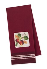 Christmas DII - Apple Botanical Embellished Dishtowel