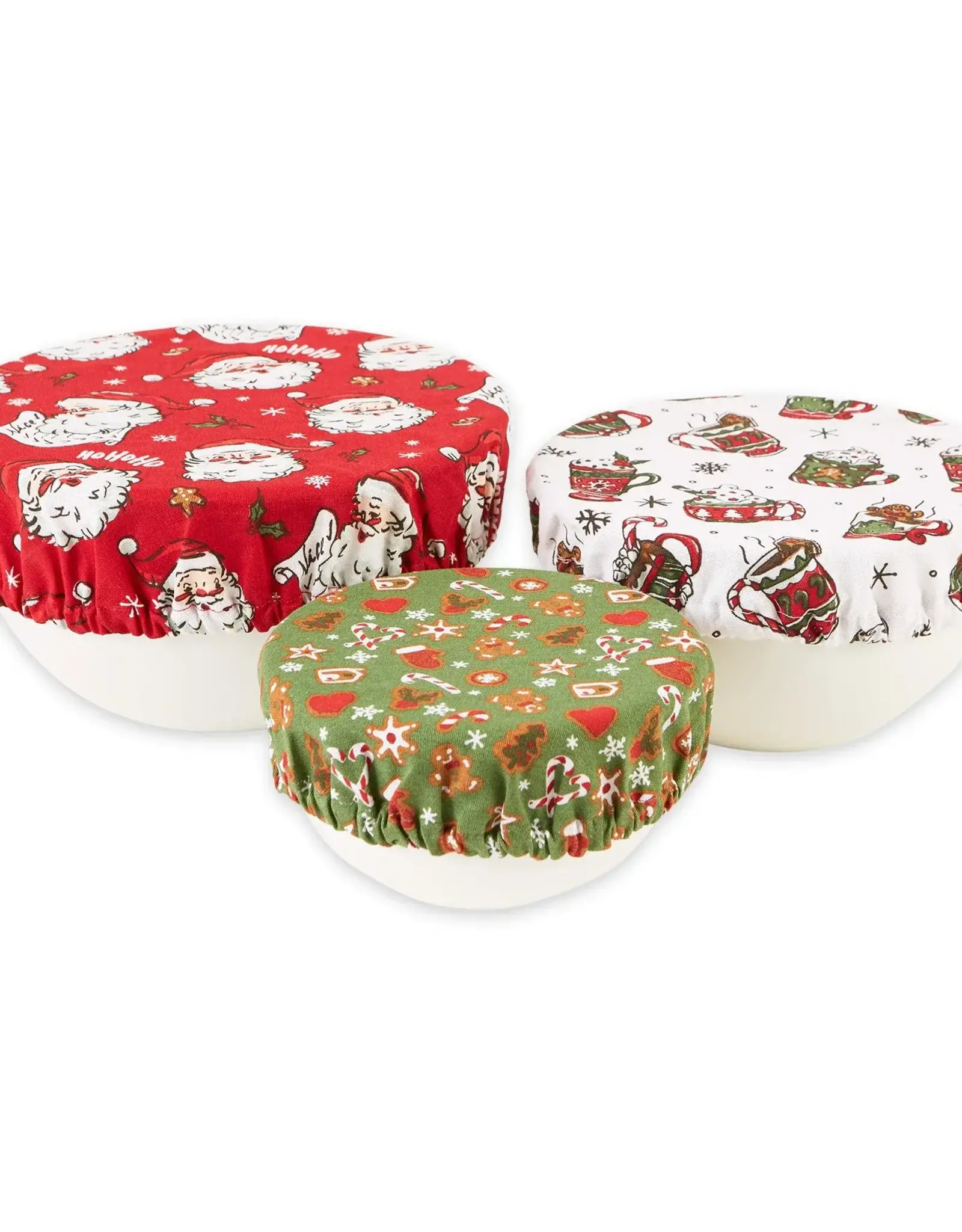 Christmas DII - Holly Jolly Reusable Dish Covers Set of 3