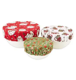 Christmas DII - Holly Jolly Reusable Dish Covers Set of 3