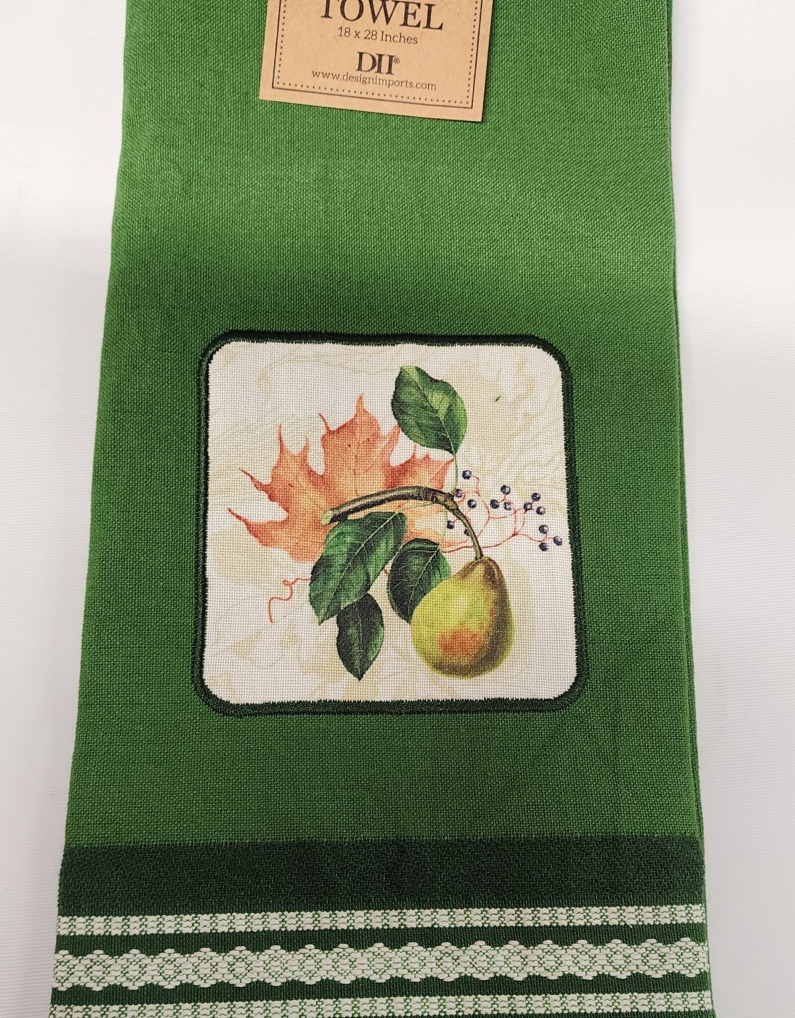 Christmas DII - Pear Botanical Embellished Dishtowel