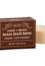 Mens Man Bar (San Francisco Soap Co) - Redwood Clover Hair & Body Mini Bar 4oz