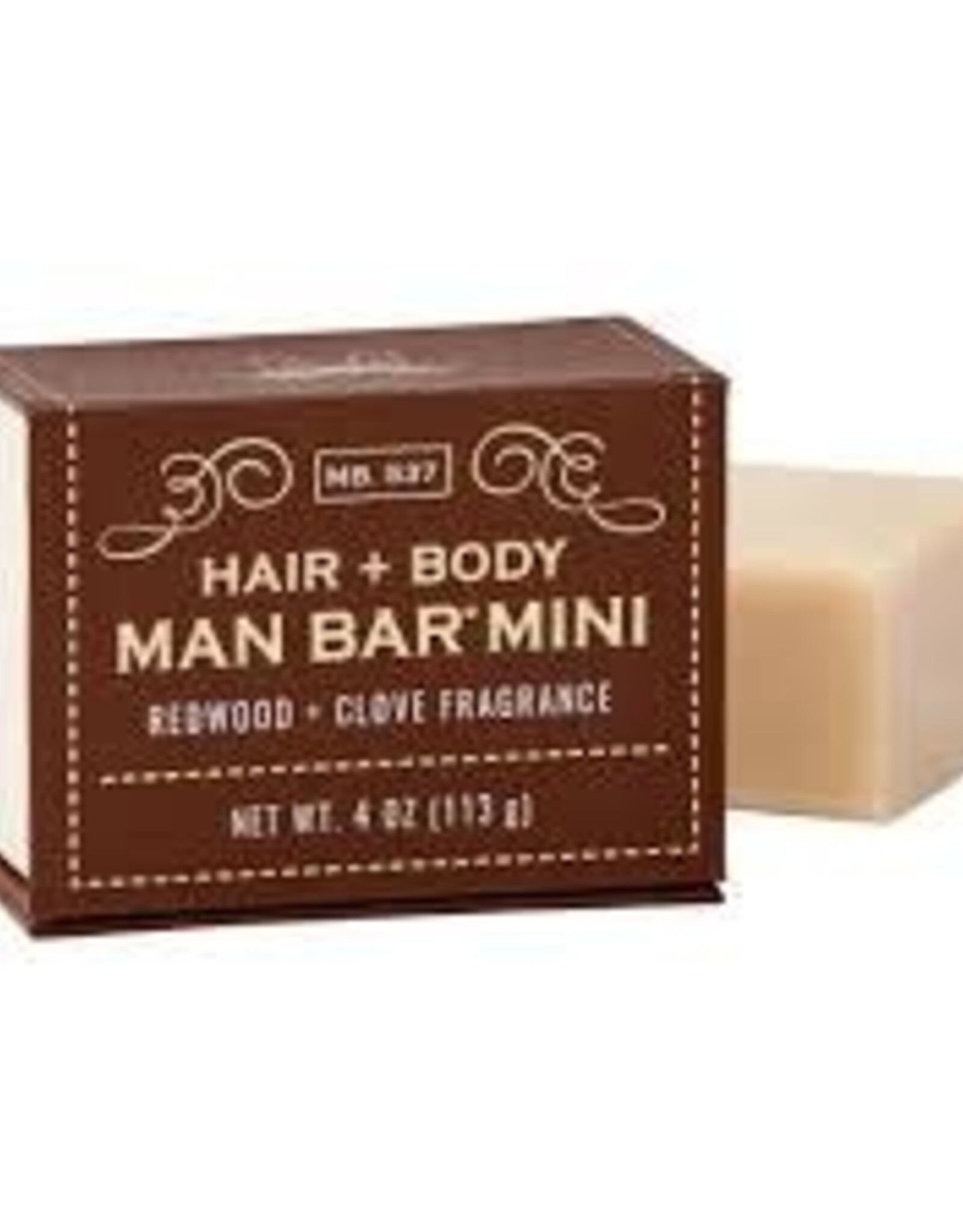 Mens Man Bar (San Francisco Soap Co) - Redwood Clover Hair & Body Mini Bar 4oz