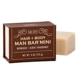Mens Man Bar (San Francisco Soap Co) - Redwood Clover Hair & Body Mini Bar 4oz