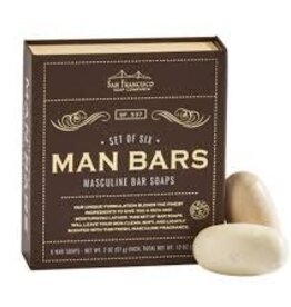 Mens Man Bar (San Francisco Soap Co) - Set of 6 Masculine Bar Soaps