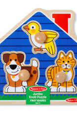 Kids Melissa & Doug - Jumbo Wooden House Pets Peg Puzzle
