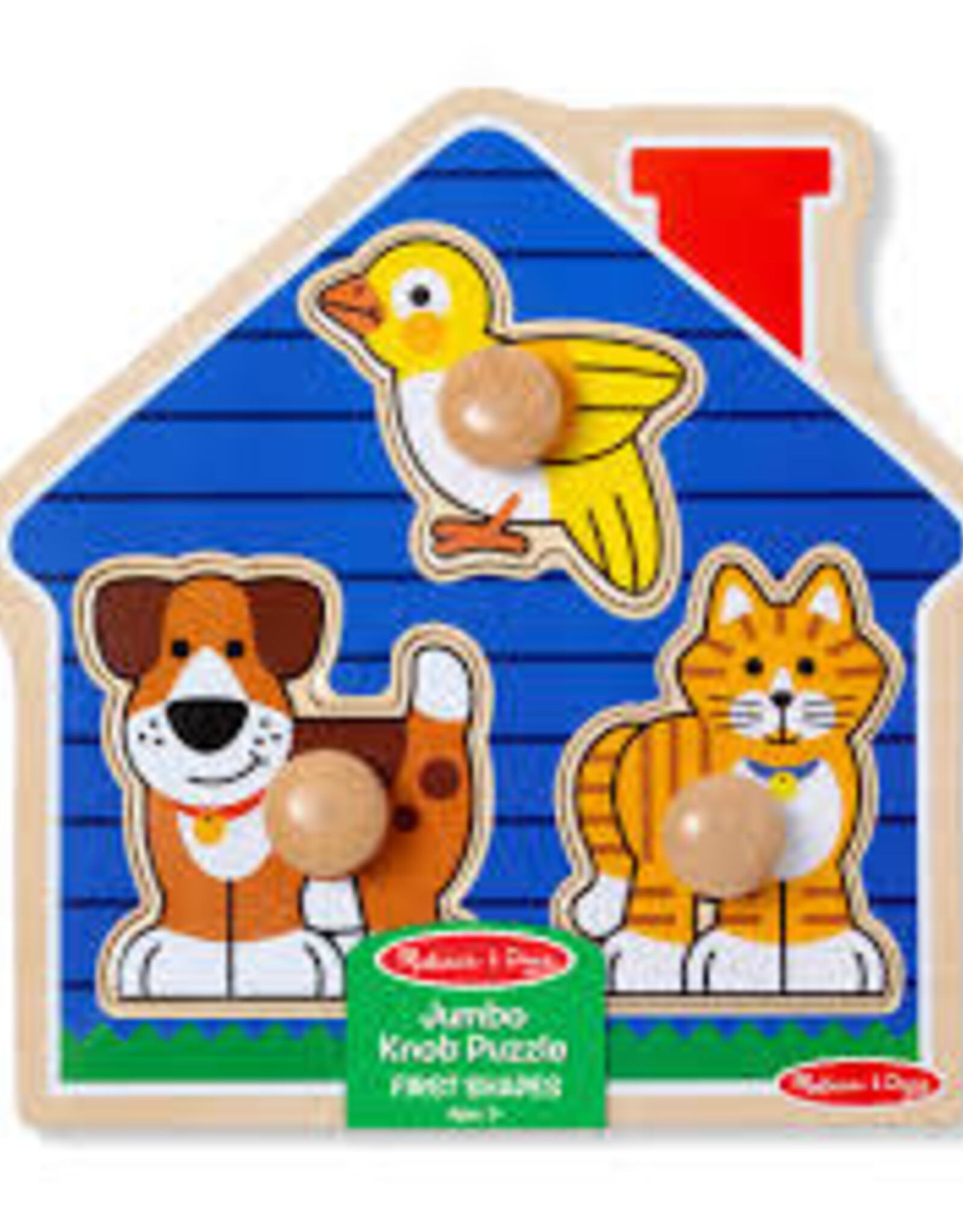 Kids Melissa & Doug - Jumbo Wooden House Pets Peg Puzzle