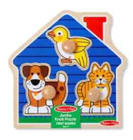 Kids Melissa & Doug - Jumbo Wooden House Pets Peg Puzzle